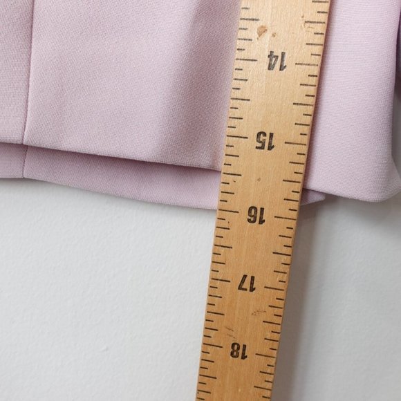 Lavender Crop Suit Blazer Medium Light Short Sleeve Italian‎ MICHAELA LOUISA NWT - Picture 6 of 11